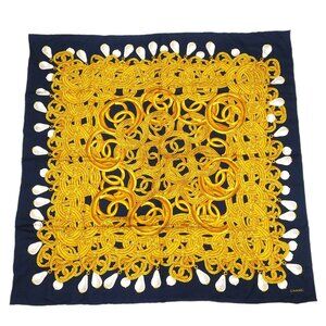 Chanel Navy Scarf Small Good 135811